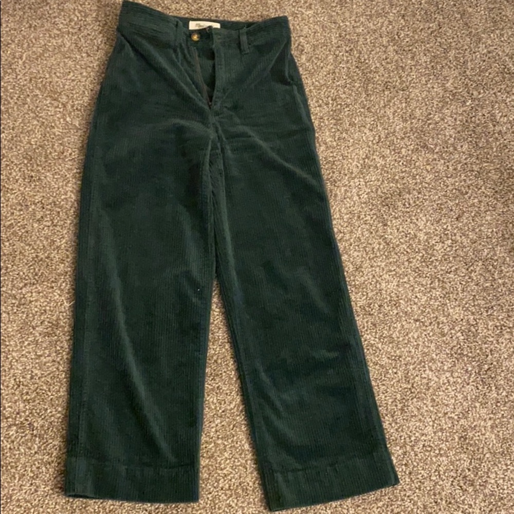 Madewell emmet corduroy wide-leg cropped jeans